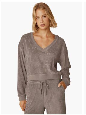 Beyond Yoga Tropez Pullover and Pants, Birch, Size XL